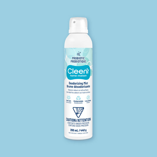 Cleenr Probiotics Deodorizing Mist, package front.